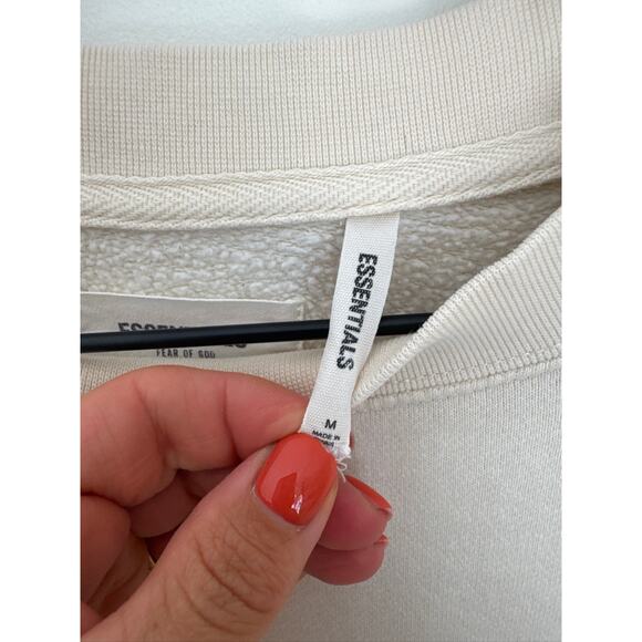 Essentials Fear Of God Off White/Cream Crewneck Sweatshirt in -M - Picture 4 of 8